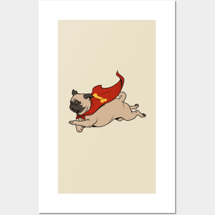 Super Pug Posters and Art